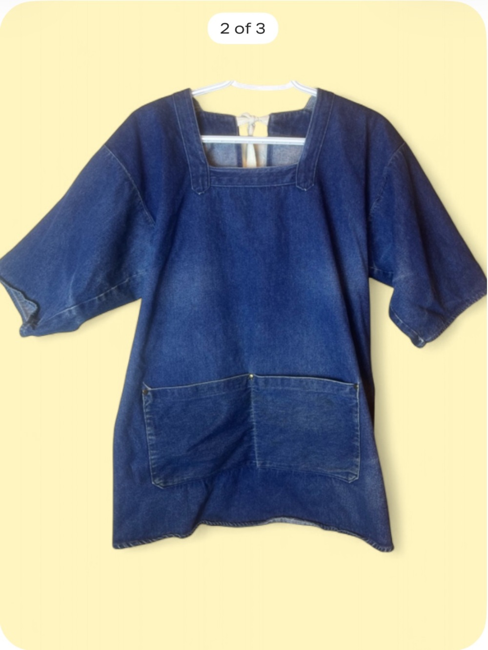 Vintage 70’s Design House Denim Artists Smock Craftcore OS